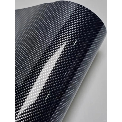 Ravoony Plus Glossy 3D Carbon Black Vinyl Wrap 02