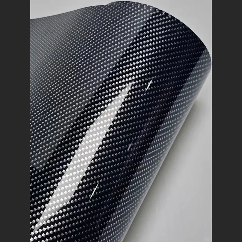Ravoony Plus Glossy 3D Carbon Black Vinyl Wrap