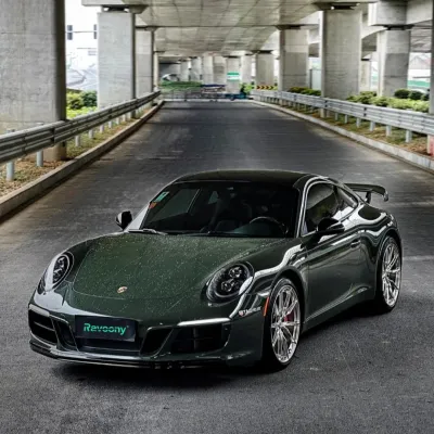 Ravoony Plus PET Glossy Deep Olive Green Car Wrap 02