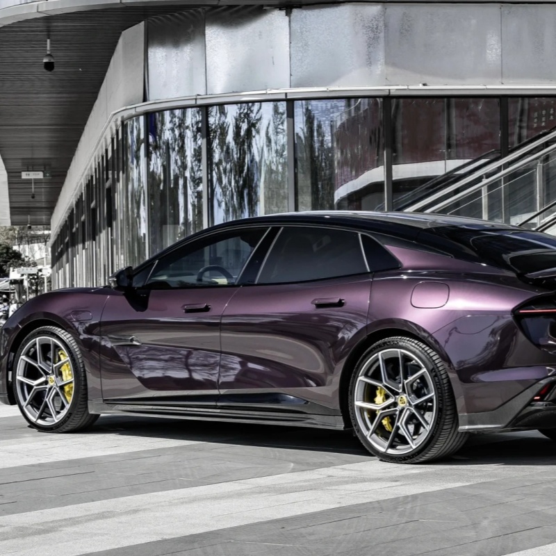 Ravoony Plus PET Gloss Metallic Eve Purple Car Vinyl Wrap