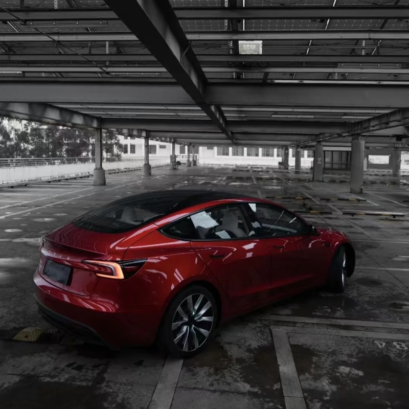 Ravoony Plus Tesla Gloss Midnight Cherry Red Vinyl Car Wrap