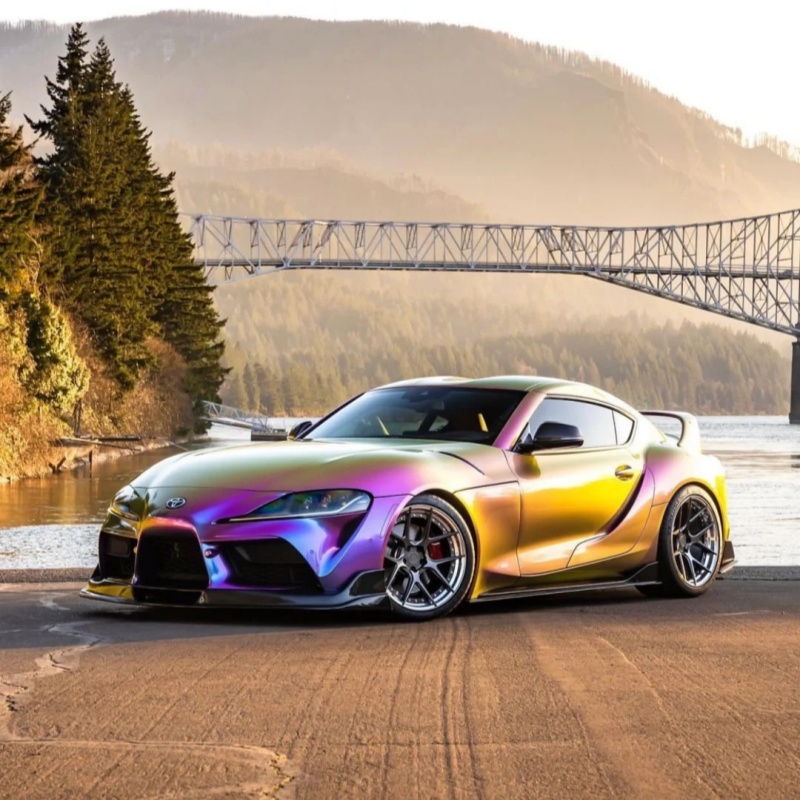 Ravoony Plus PET Gloss Magic Colored Purple Chameleon Wrap