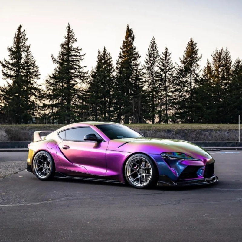 Ravoony Plus PET Gloss Magic Colored Purple Chameleon Wrap