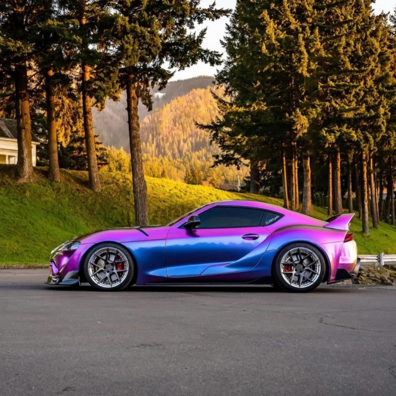 Ravoony Plus PET Gloss Magic Colored Purple Chameleon Wrap