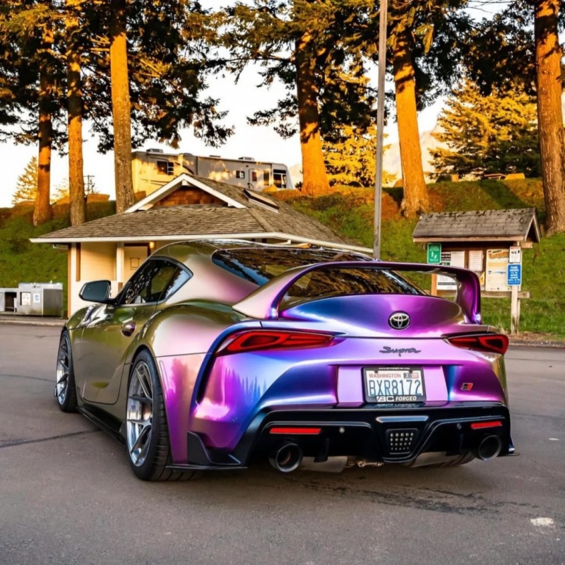 Ravoony Plus PET Gloss Magic Colored Purple Chameleon Wrap