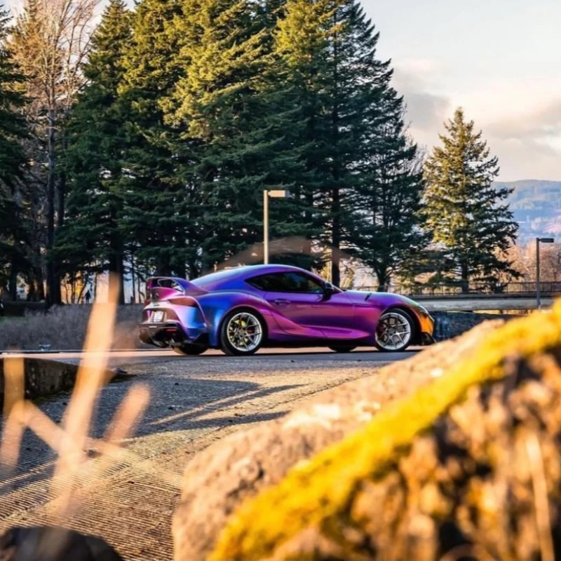 Ravoony Plus PET Gloss Magic Colored Purple Chameleon Wrap