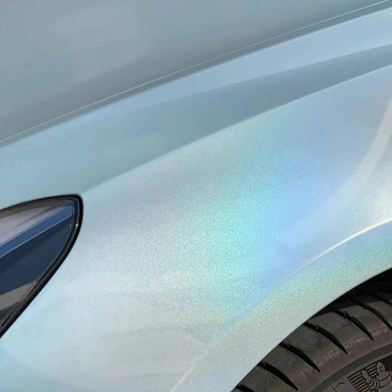 Ravoony Plus Glossy Laser Sea Blue Car Vinyl Wrap