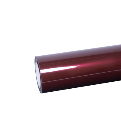 Ravoony Plus PET Glossy Metallic Dark Cherry Red Vinyl Car Wrap 01