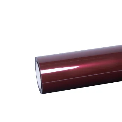 Ravoony Plus PET Glossy Metallic Dark Cherry Red Vinyl Car Wrap 01