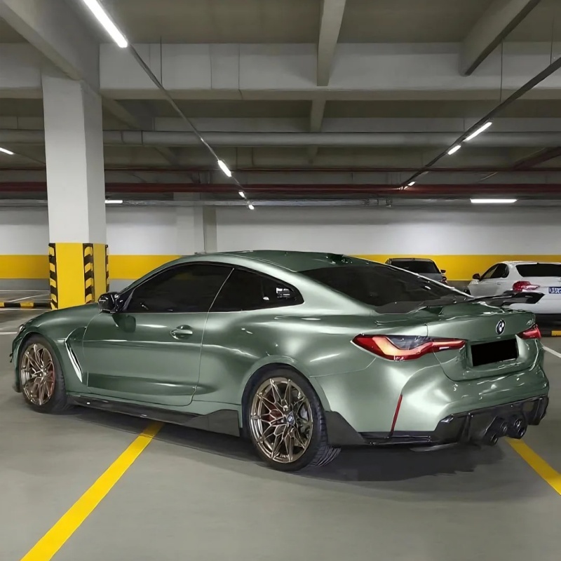 Ravoony Plus PET Glossy Metallic Hadlin Green Car Vinyl Wrap