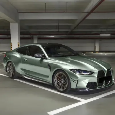 Ravoony Plus PET Glossy Metallic Hadlin Green Car Vinyl Wrap 02