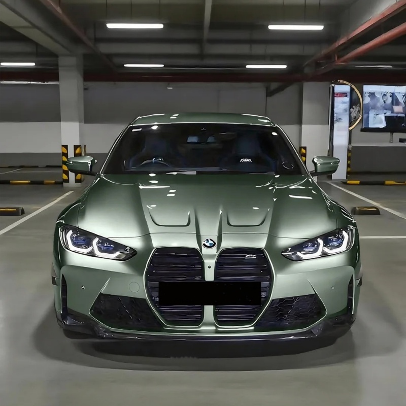 Ravoony Plus PET Glossy Metallic Hadlin Green Car Vinyl Wrap