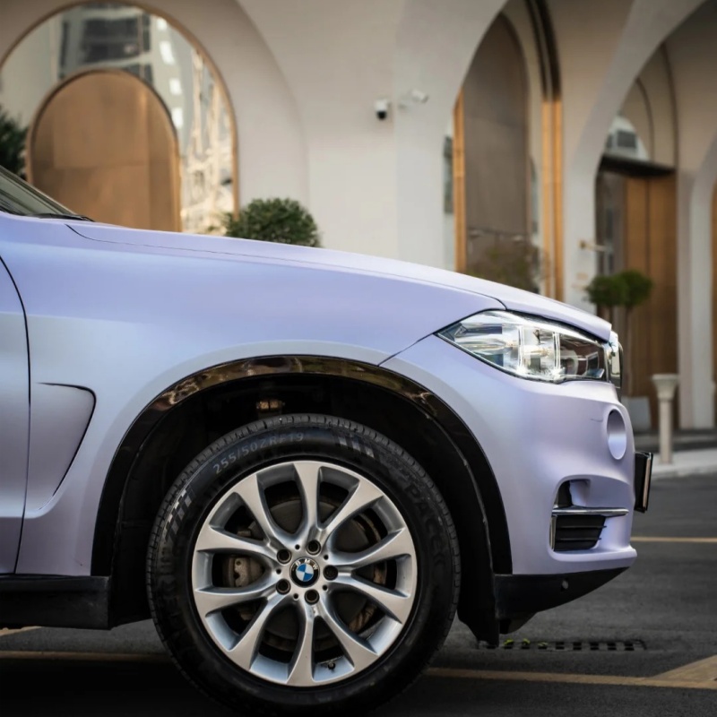 Ravoony Plus PET Matte Twin Silver Purple Car Vinyl Wrap