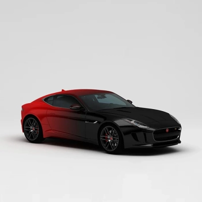 Ravoony Plus Customized Black To Red Gradient Vinyl Wrap 01