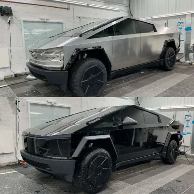 Ravoony Pro TPU Glossy Metallic Black PPF Film 02