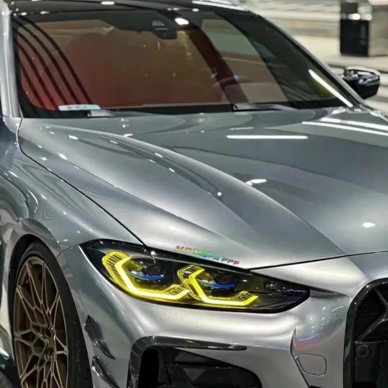 Ravoony Plus PET Gloss BMW Metallic Skyscraper Grey Wrap