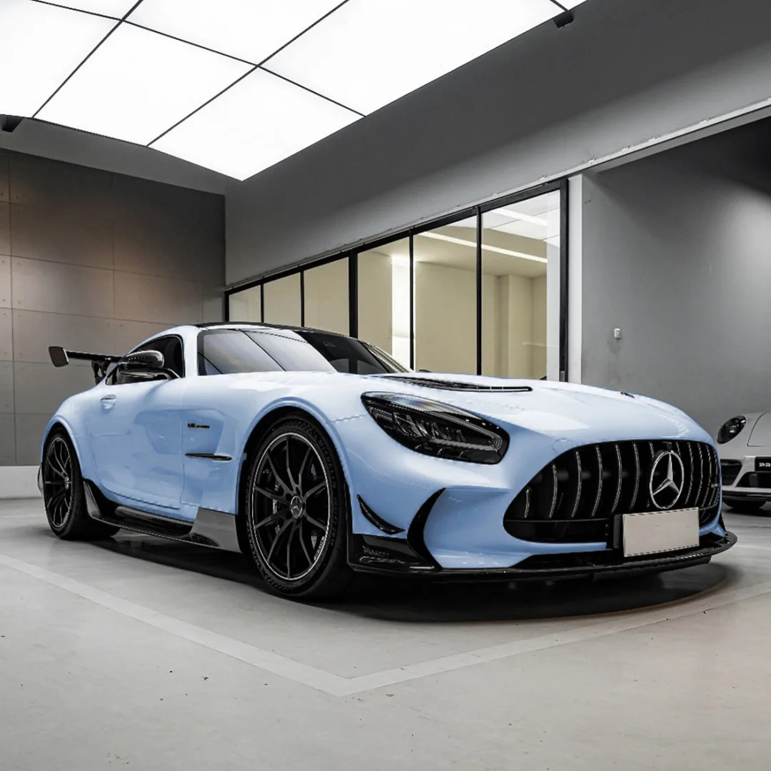 Ravoony Basic PET Gloss Crystal Mist Blue Vinyl Car Wrap