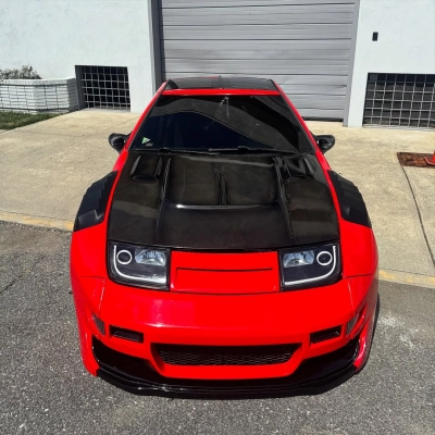 Ravoony Basic PET Glossy Crystal Ferrari Red Vinyl Car Wrap 02