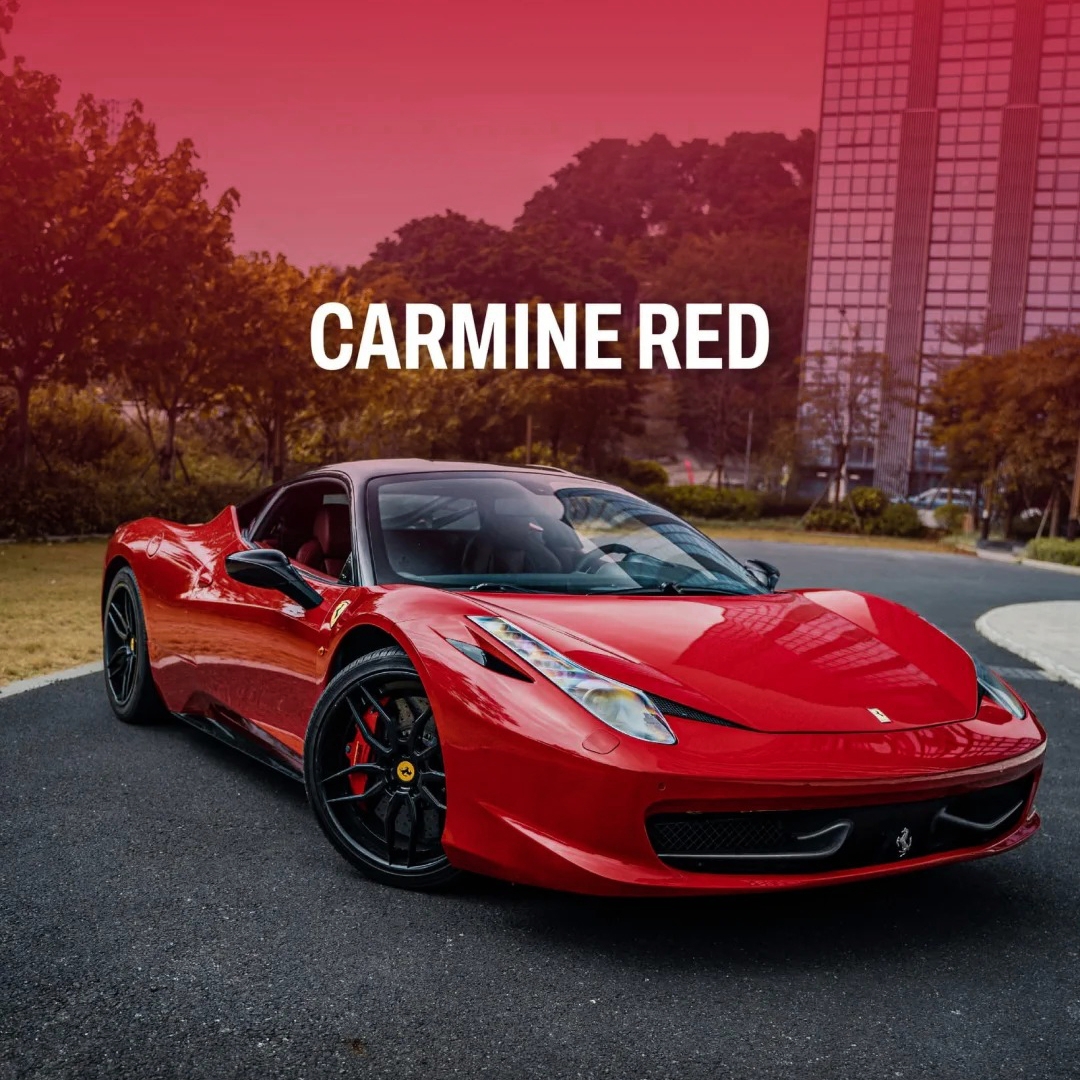 Ravoony Basic PET Porsche Gloss Carmine Red Vinyl Car Wrap