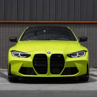 Ravoony Basic PET BMW Gloss São Paulo Yellow Car Vinyl Wrap 02