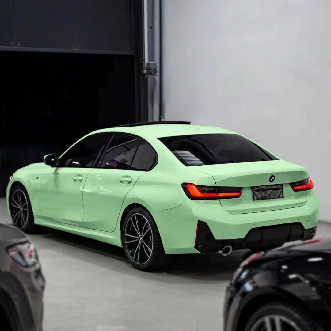 Ravoony Basic PET Gloss Avocado Green Car Vinyl Wrap