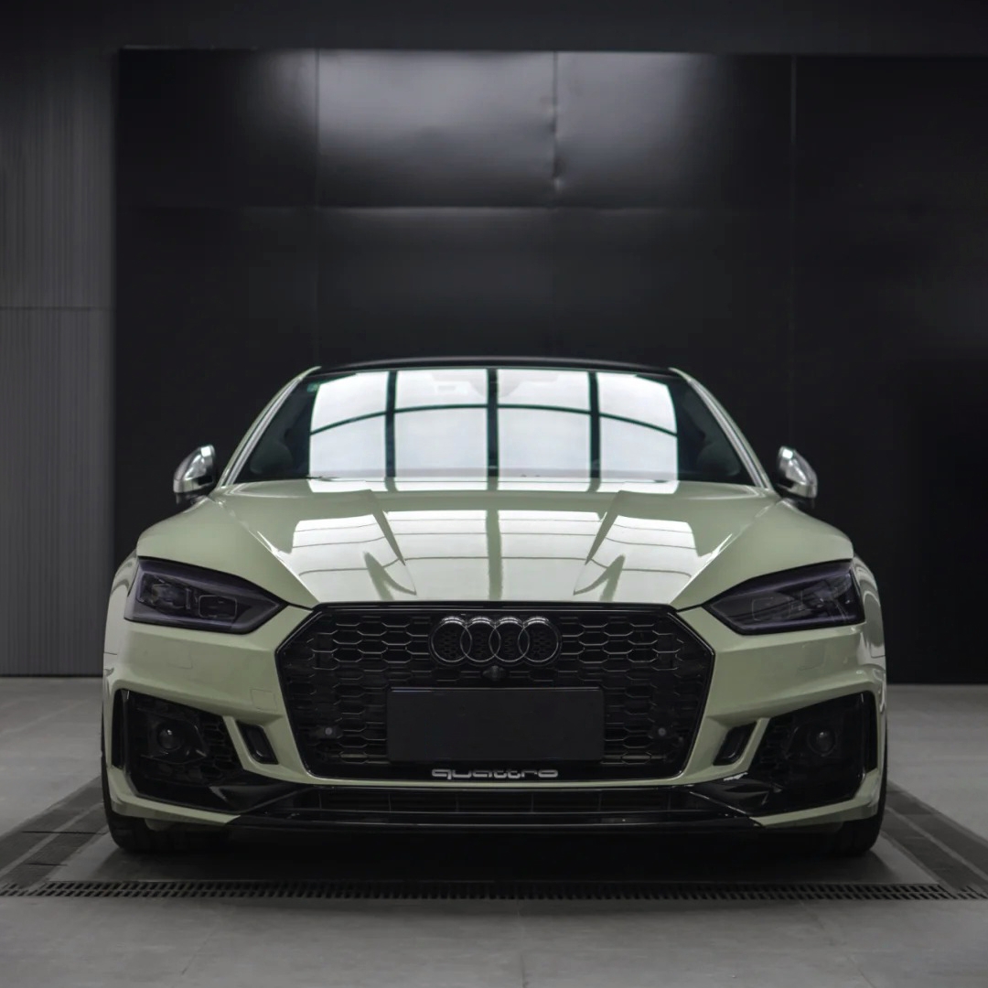 Ravoony Basic PET Gloss Khaki Green Car Vinyl Wrap