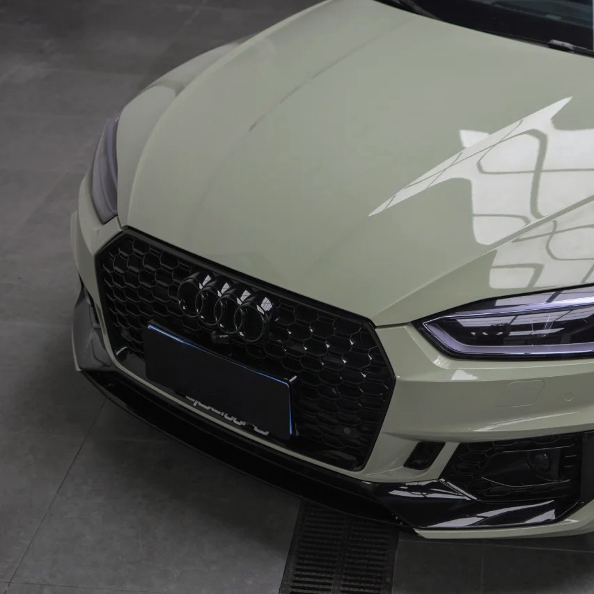 Ravoony Basic PET Gloss Khaki Green Car Vinyl Wrap