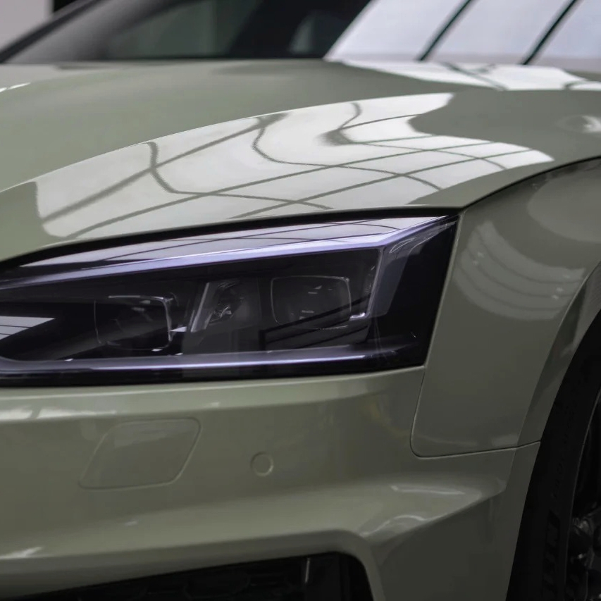 Ravoony Basic PET Gloss Khaki Green Car Vinyl Wrap