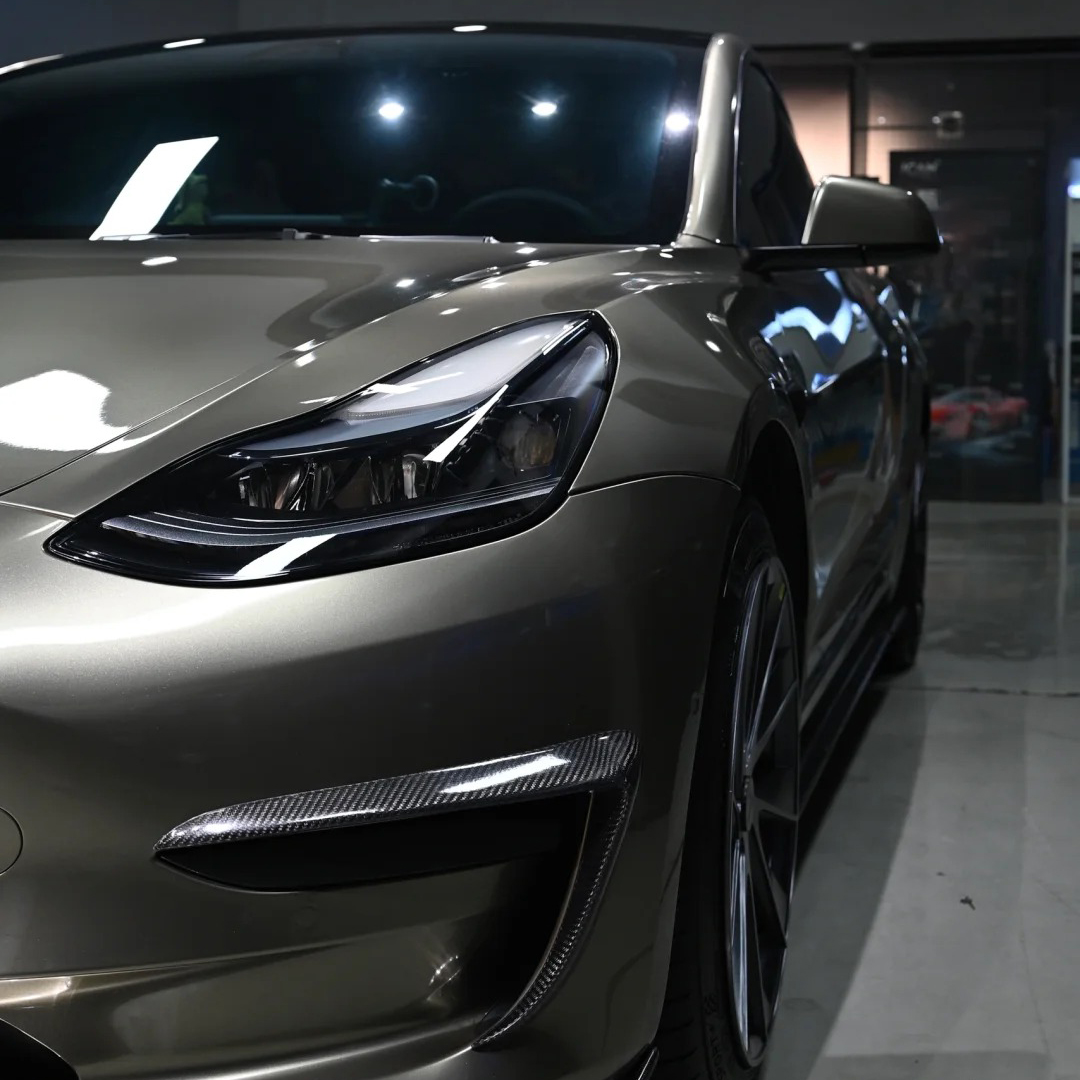 Ravoony Plus PET Glossy Metallic Aventurine Green Car Vinyl Wrap