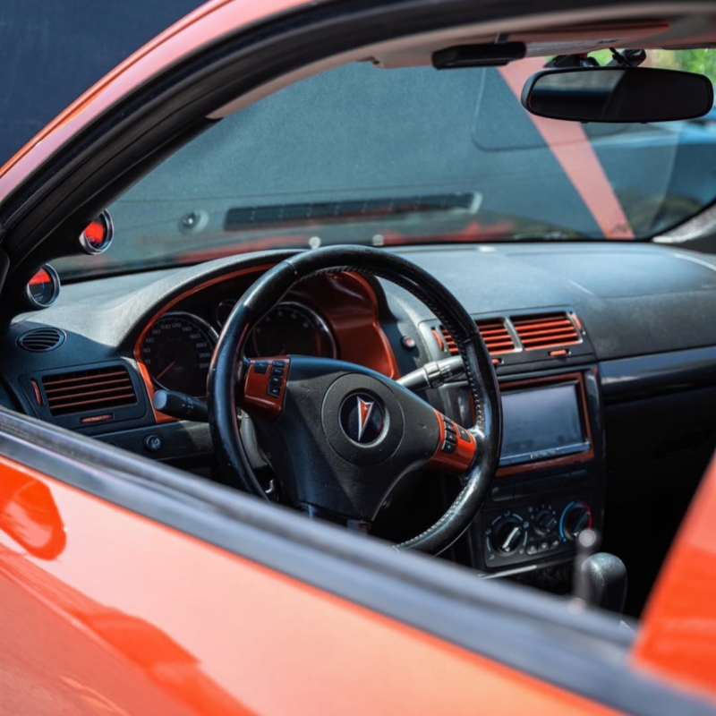 Ravoony Plus PET Glossy Metallic Gulf Orange Car Vinyl Wrap