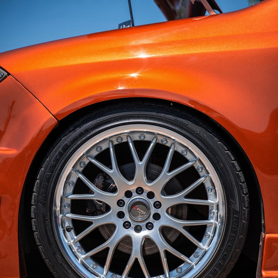 Ravoony Plus PET Glossy Metallic Gulf Orange Car Vinyl Wrap