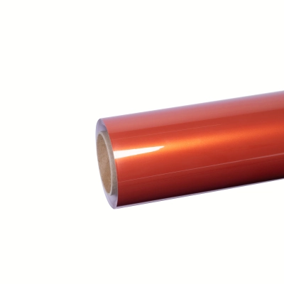Ravoony Plus PET Glossy Metallic Gulf Orange Car Vinyl Wrap 01