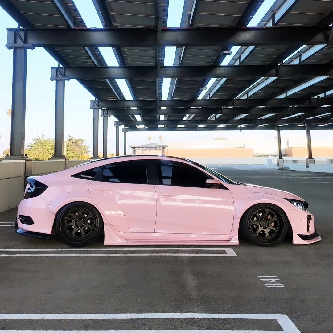 Ravoony Basic PET Glossy Baby Pink Car Vinyl Wrap