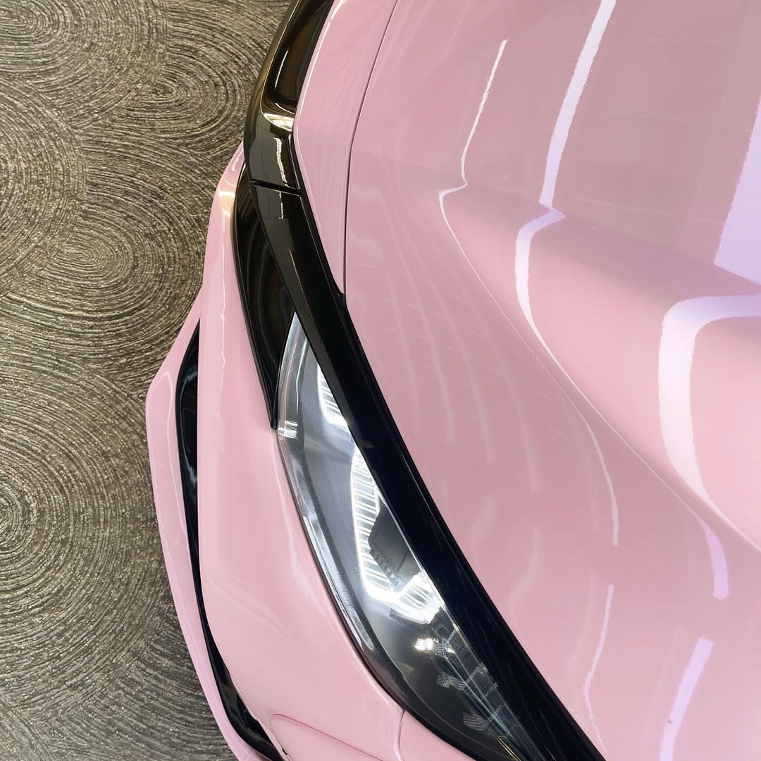 Ravoony Basic PET Glossy Baby Pink Car Vinyl Wrap