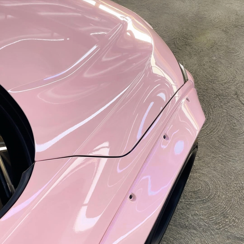 Ravoony Basic PET Glossy Baby Pink Car Vinyl Wrap