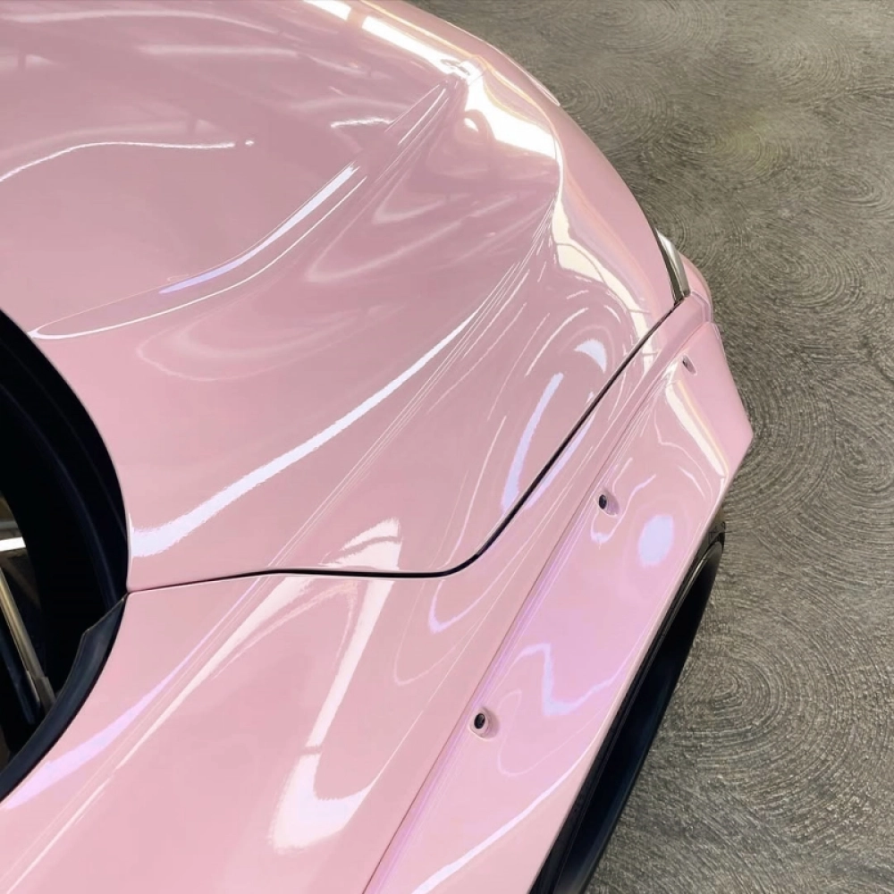 Pink Wrapped Rav Pink Car Vinyl Wrap,Best Ravoony Glossy Baby Pink Car Vinyl Wrap ...