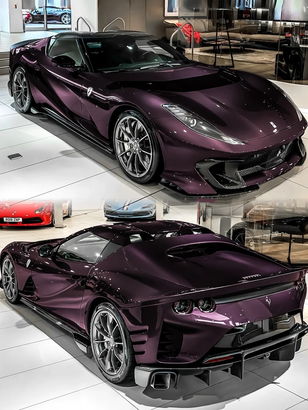 Ravoony Plus PET Gloss Metallic Eve Purple Car Vinyl Wrap