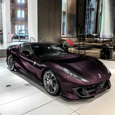 Ravoony Plus PET Gloss Metallic Eve Purple Car Vinyl Wrap 01