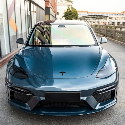 Ravoony Plus PET Glossy Metallic Avalon Green Car Vinyl Wrap 02