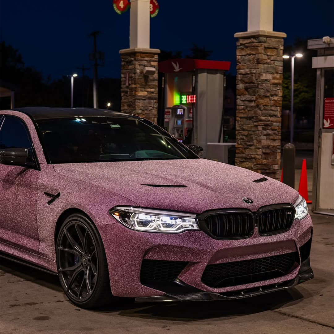 Ravoony Plus Super Glitter Pink Car Vinyl Wrap