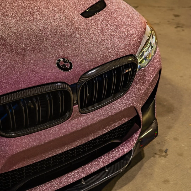 Pink Wrapped Rav Pink Car Vinyl Wrap, Best Ravoony Plus Super Glitter Pink Car Vinyl ...