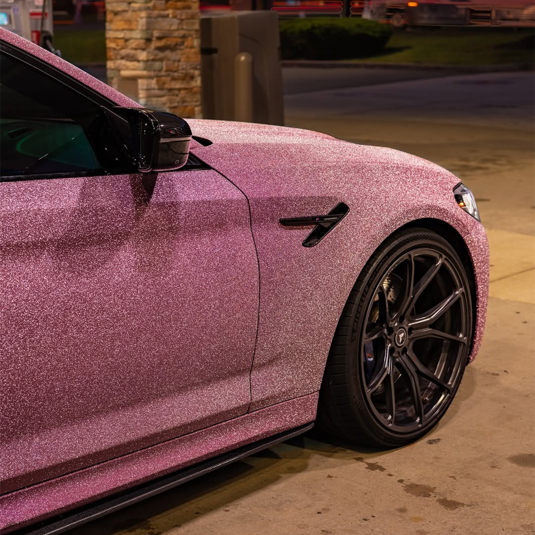 Ravoony Plus Super Glitter Pink Car Vinyl Wrap