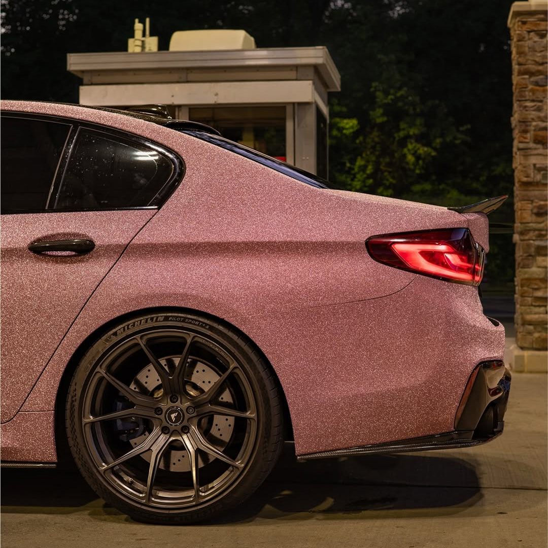 Ravoony Plus Super Glitter Pink Car Vinyl Wrap