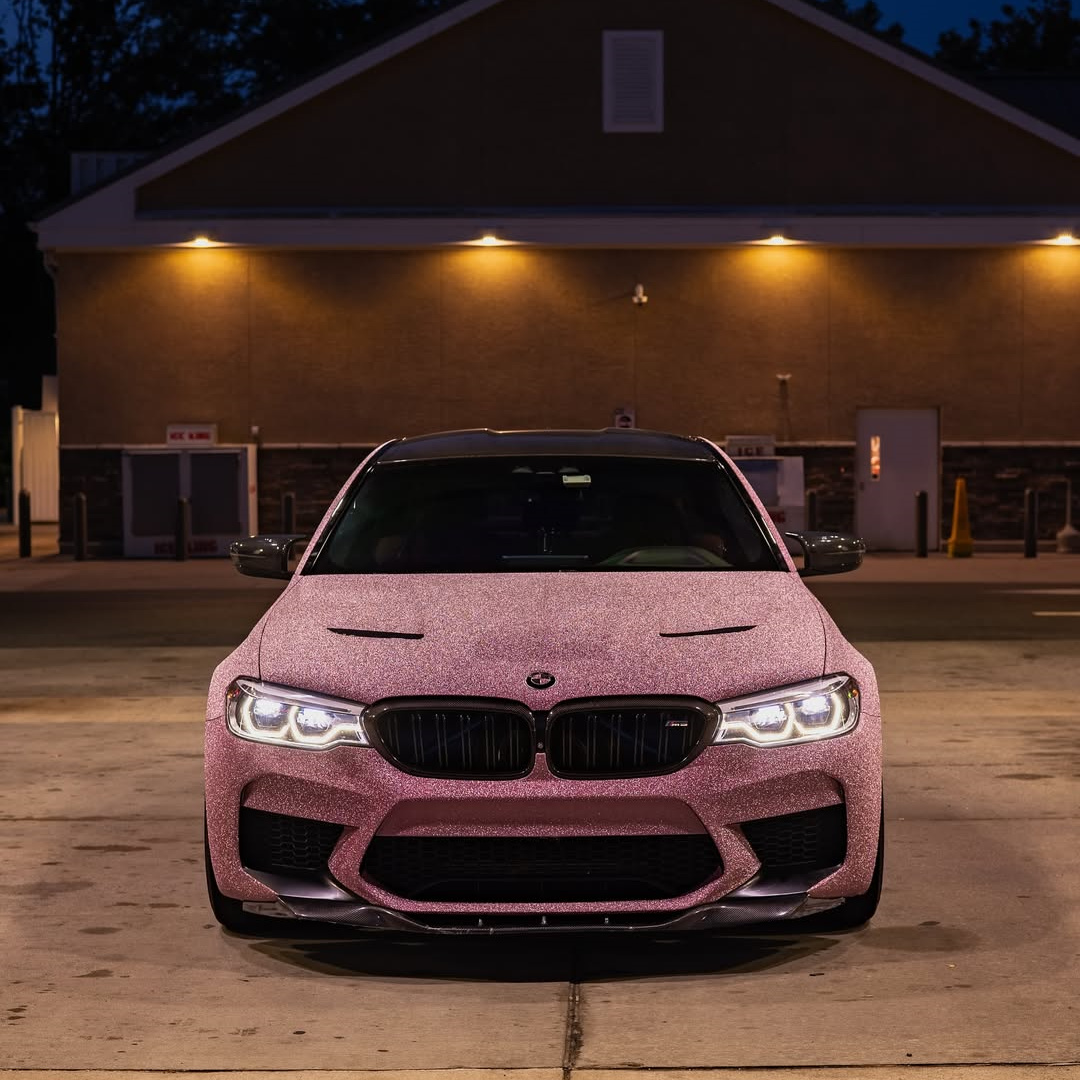 Ravoony Plus Super Glitter Pink Car Vinyl Wrap