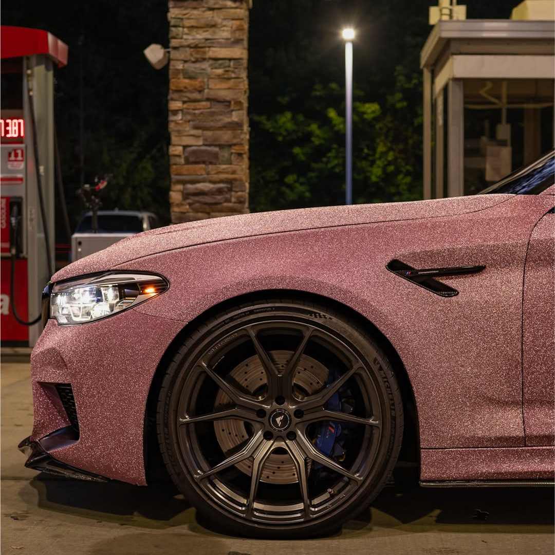 Ravoony Plus Super Glitter Pink Car Vinyl Wrap