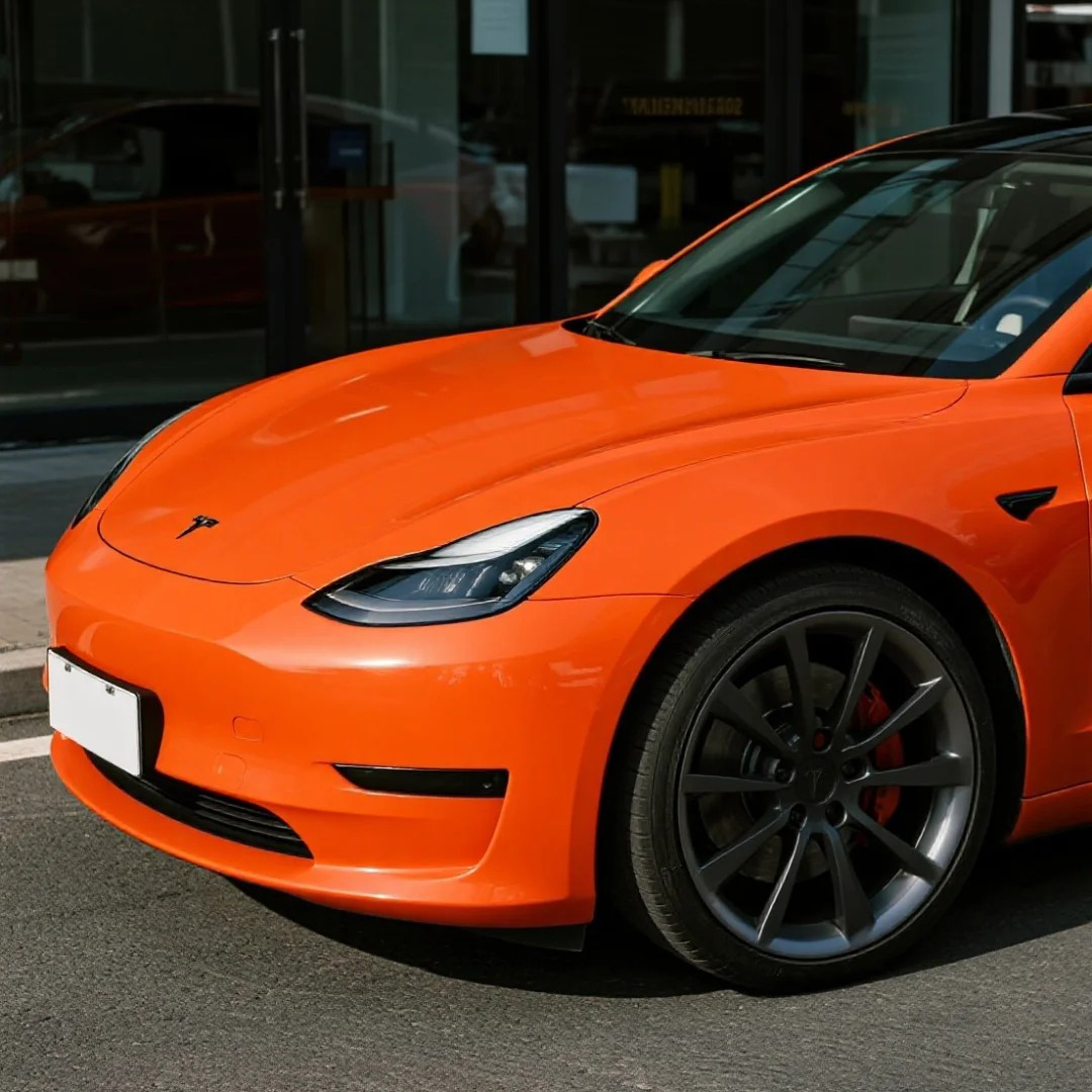 Ravoony Basic PET Gloss Orange Car Wrap