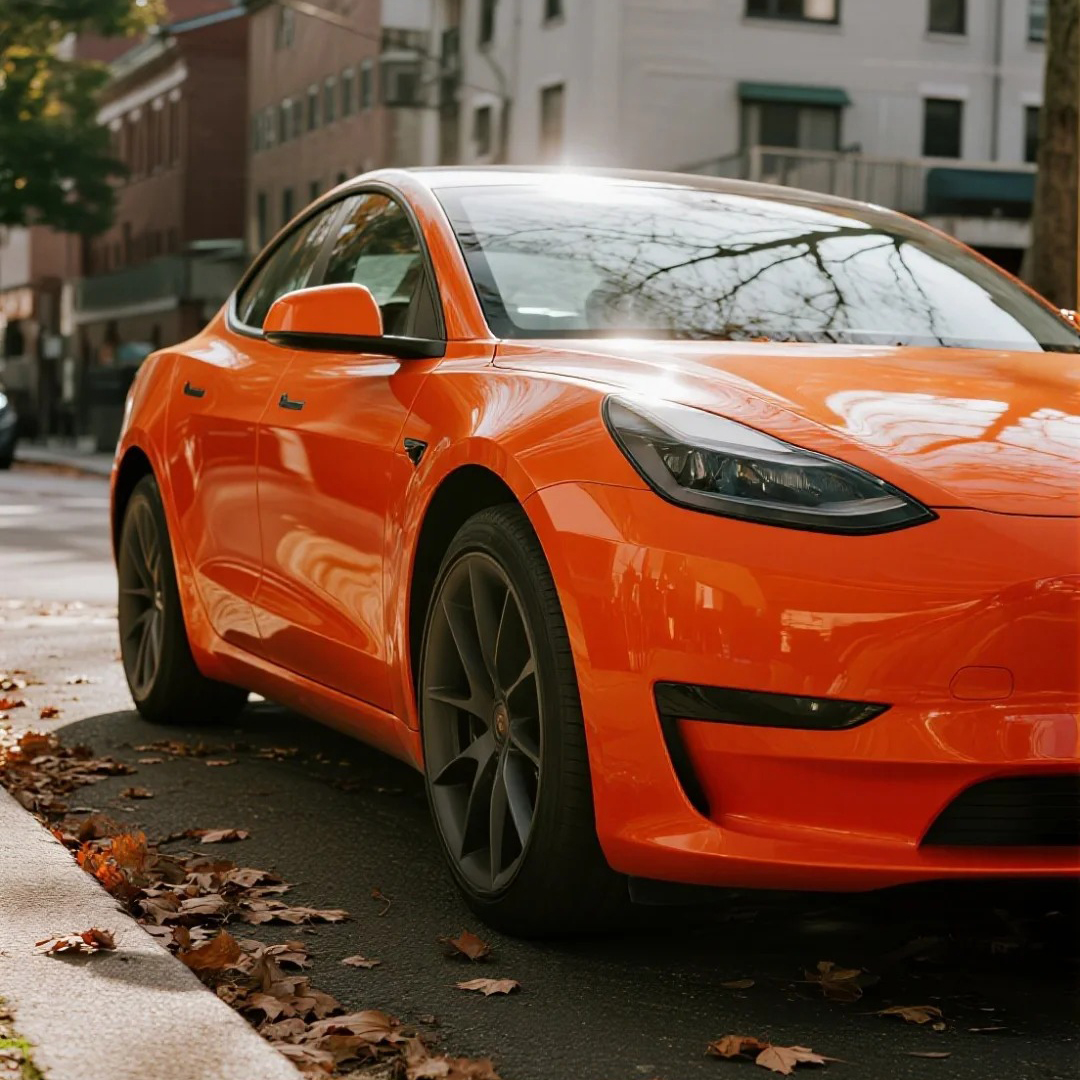 Ravoony Basic PET Gloss Orange Car Wrap