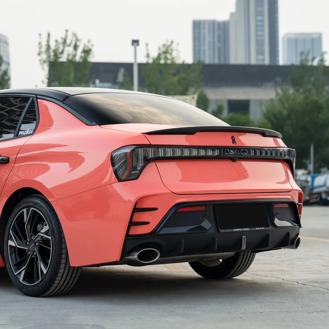 Ravoony Basic PET Glossy Coral Orange Vinyl Wrap