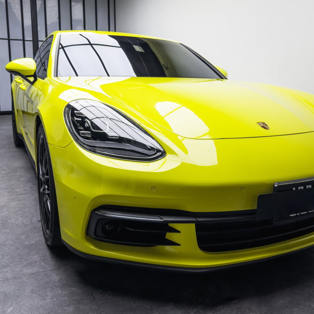 Ravoony Basic PET Glossy Crystal Lemon Yellow Vinyl Wrap