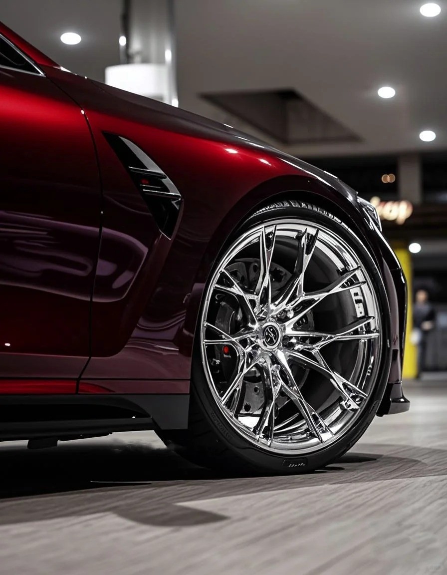 Ravoony Plus PET Gloss Glaze Black Red Vinyl Wrap